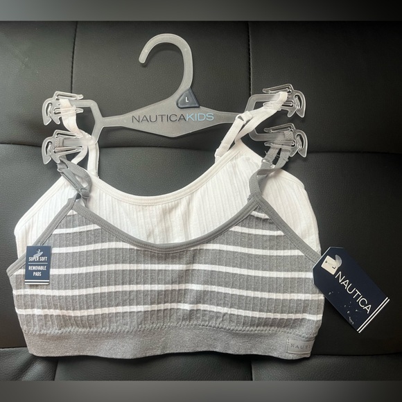NWT Girls 2-pack Nautica Padded Bras size L - Picture 1 of 5